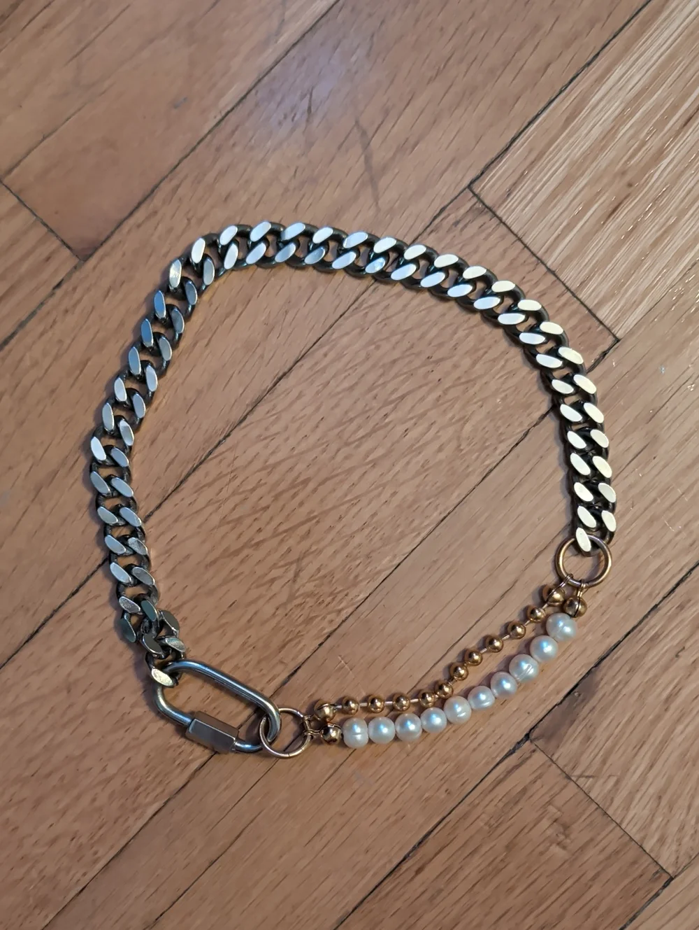 Silver & Gold Cuban Link Necklace
